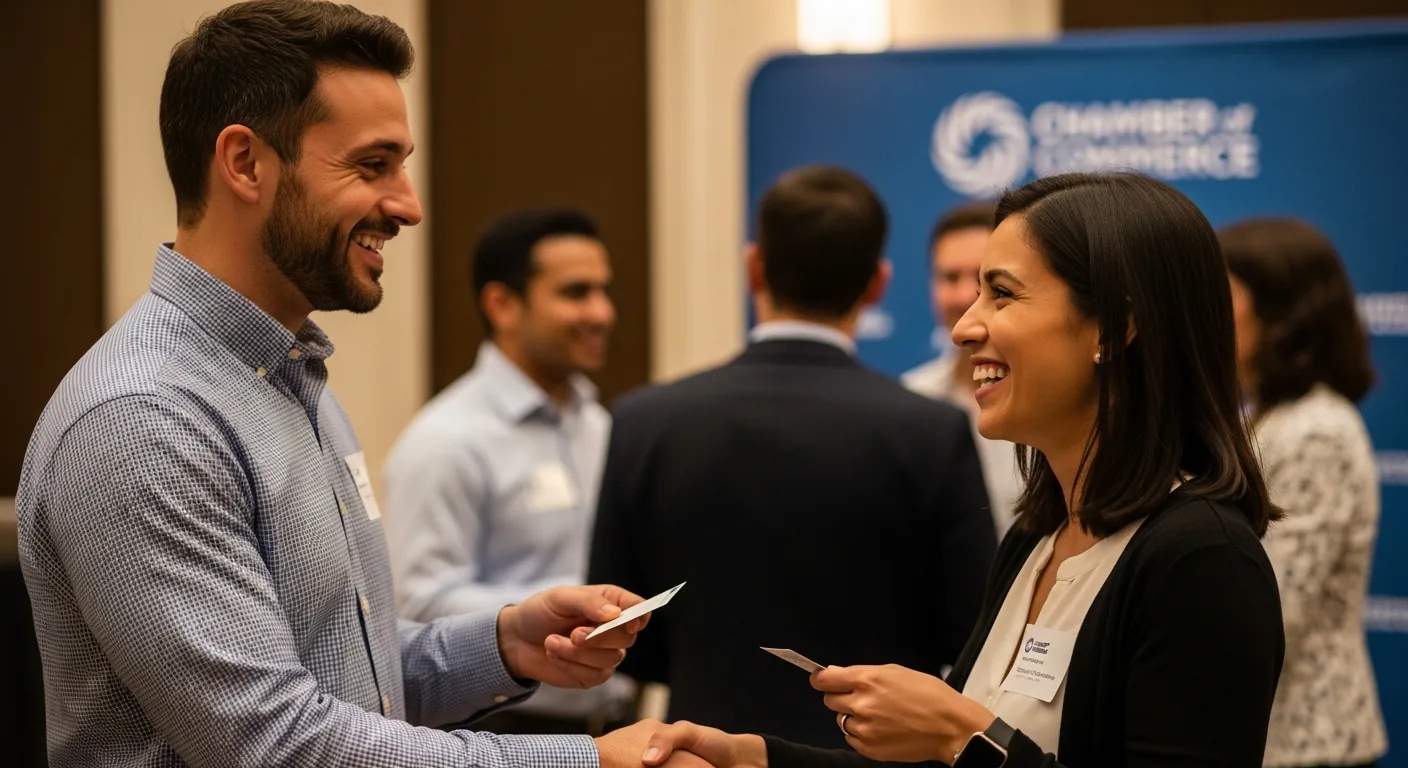 Physical therapist networking and building relationships at a local community event